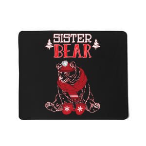 Sister Bear Christmas Santa Family Matching Pajamas Mousepad