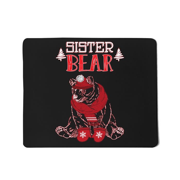 Sister Bear Christmas Santa Family Matching Pajamas Mousepad