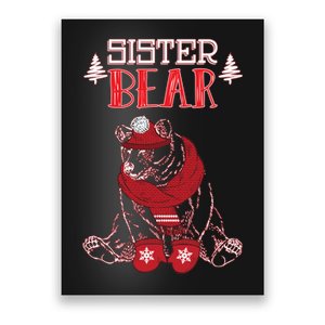 Sister Bear Christmas Santa Family Matching Pajamas Poster