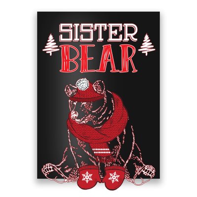 Sister Bear Christmas Santa Family Matching Pajamas Poster