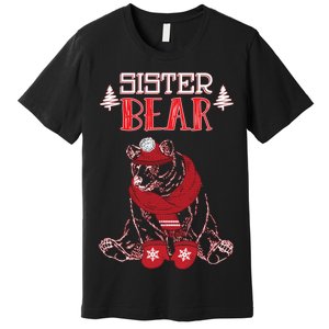 Sister Bear Christmas Santa Family Matching Pajamas Premium T-Shirt