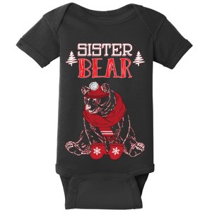 Sister Bear Christmas Santa Family Matching Pajamas Baby Bodysuit