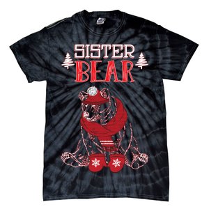 Sister Bear Christmas Santa Family Matching Pajamas Tie-Dye T-Shirt