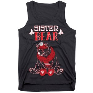 Sister Bear Christmas Santa Family Matching Pajamas Tank Top