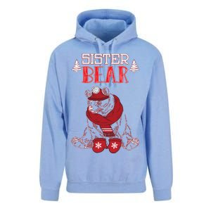 Sister Bear Christmas Santa Family Matching Pajamas Unisex Surf Hoodie