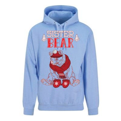 Sister Bear Christmas Santa Family Matching Pajamas Unisex Surf Hoodie