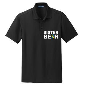 Sister Bear Down Syndrome Awareness Dry Zone Grid Polo