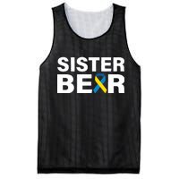 Sister Bear Down Syndrome Awareness Mesh Reversible Basketball Jersey Tank