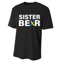 Sister Bear Down Syndrome Awareness Performance Sprint T-Shirt