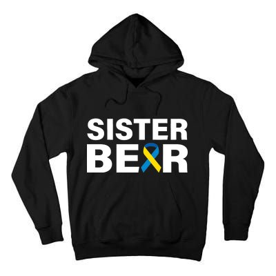 Sister Bear Down Syndrome Awareness Tall Hoodie