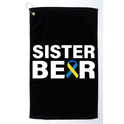 Sister Bear Down Syndrome Awareness Golf Towel