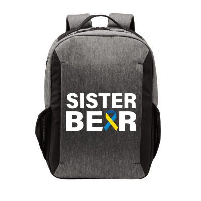 Sister Bear Down Syndrome Awareness Vector Backpack