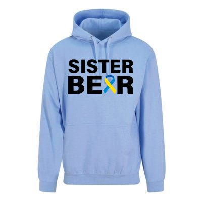 Sister Bear Down Syndrome Awareness Unisex Surf Hoodie