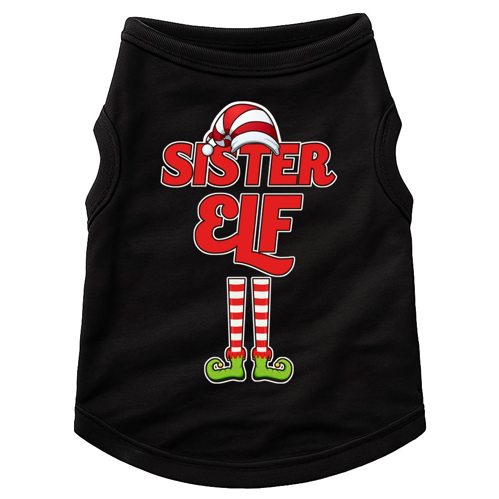 Sister Elf Christmas Doggie Tank