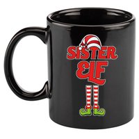 Sister Elf Christmas 11oz C Handle Ceramic Mug