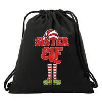 Sister Elf Christmas Drawstring Bag