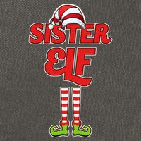 Sister Elf Christmas Cotton Canvas Backpack