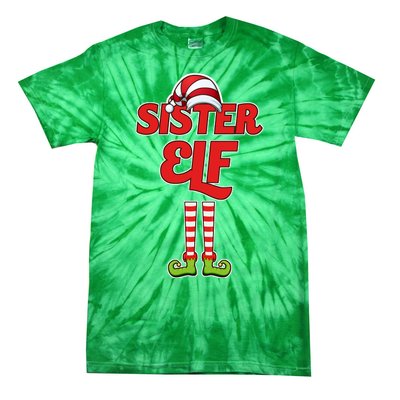 Sister Elf Christmas Tie-Dye T-Shirt