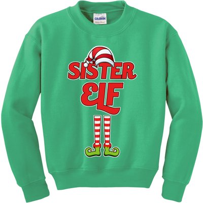 Sister Elf Christmas Kids Sweatshirt
