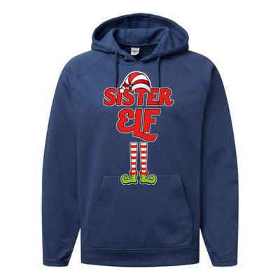 Sister Elf Christmas Performance Fleece Hoodie