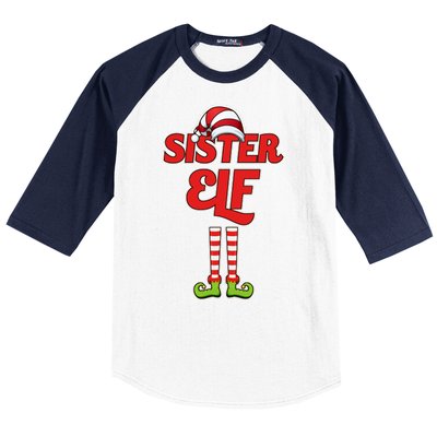 Sister Elf Christmas Baseball Sleeve Shirt