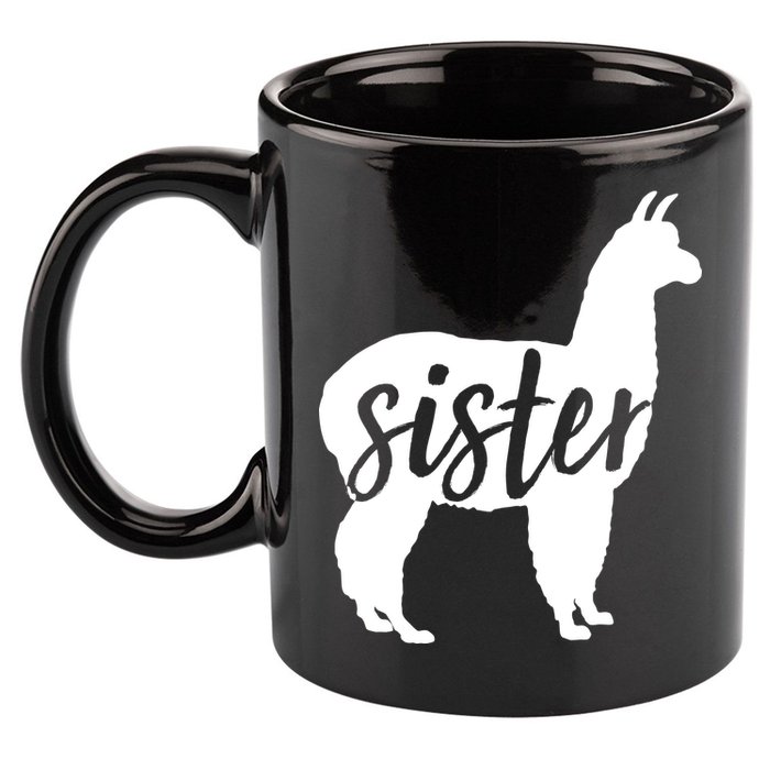 Sister Lama 11oz C Handle Ceramic Mug