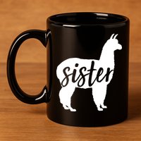 Sister Lama 11oz C Handle Ceramic Mug
