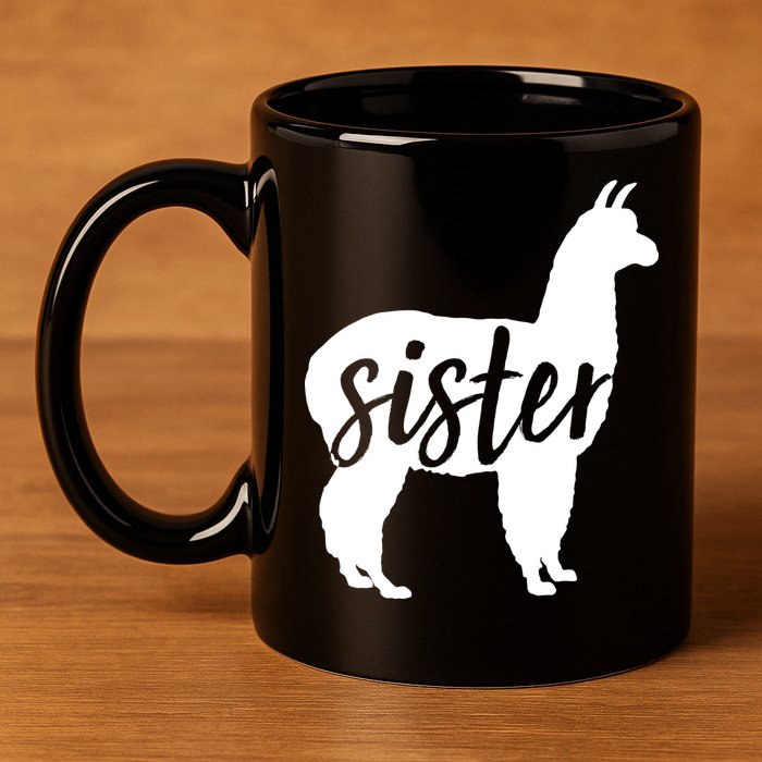 Sister Lama 11oz C Handle Ceramic Mug