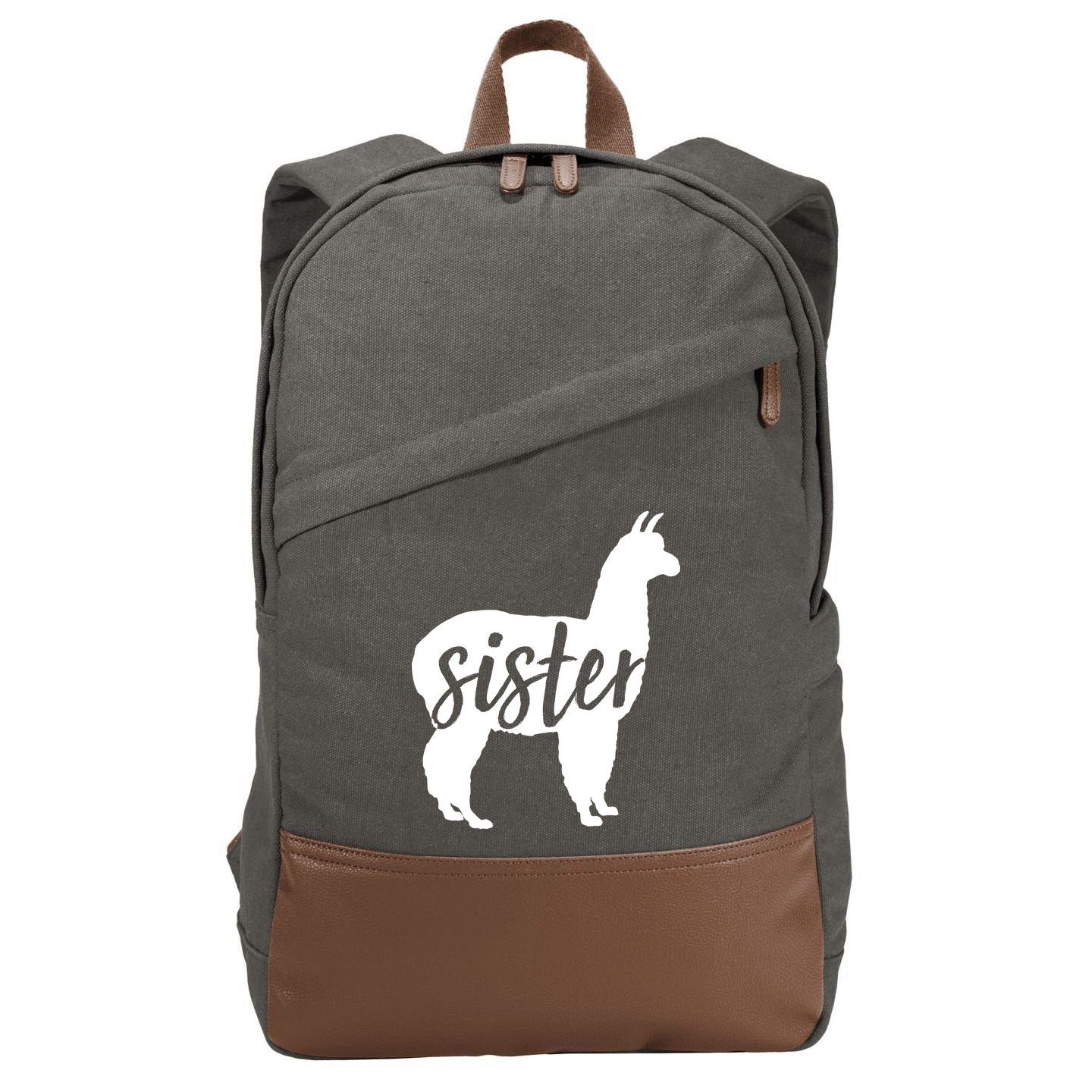 Sister Lama Cotton Canvas Backpack