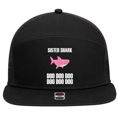 Sister Shark Doo 7 Panel Mesh Trucker Snapback Hat