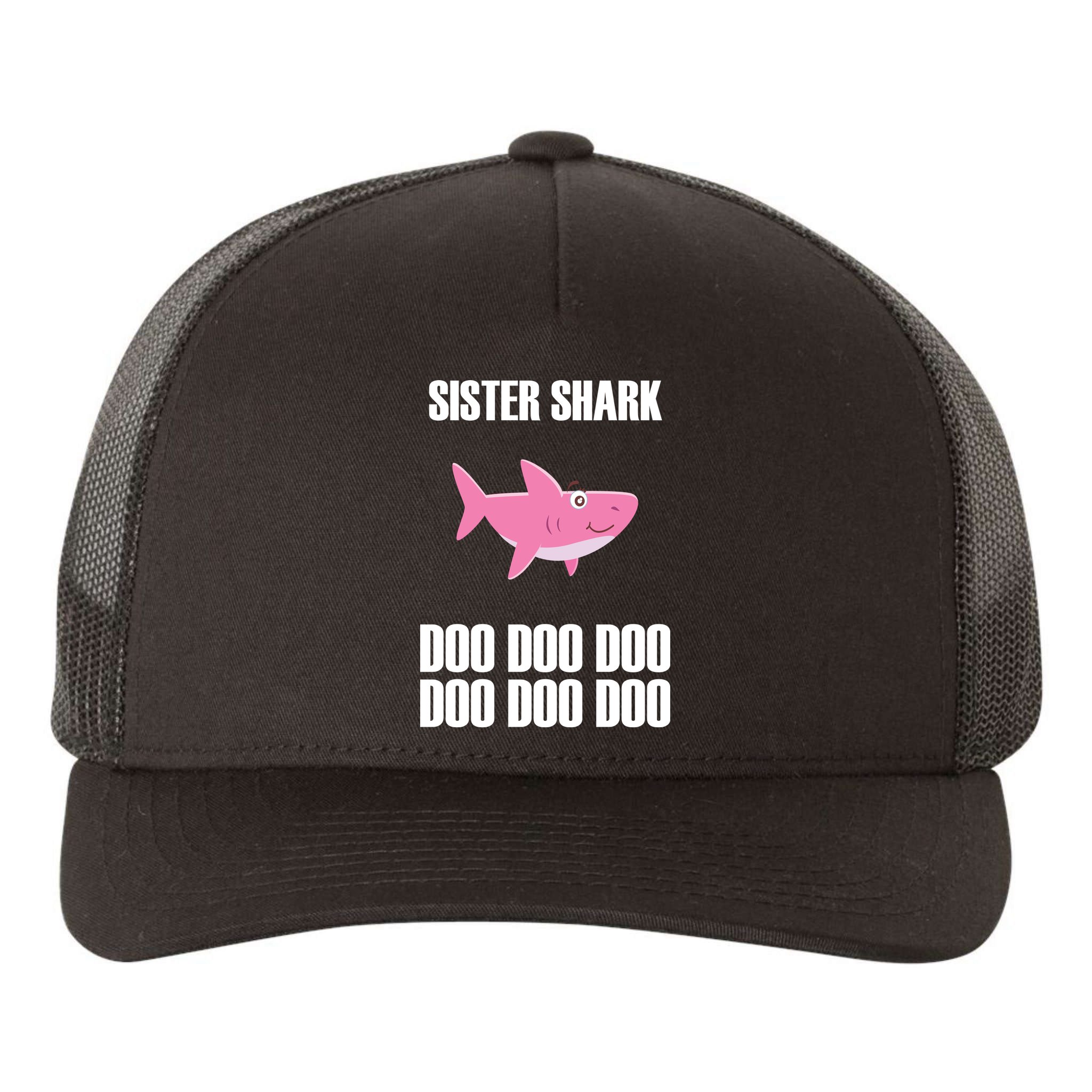 Sister Shark Doo Yupoong Adult 5-Panel Trucker Hat