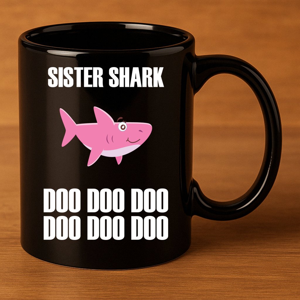 Sister Shark Doo 11oz C Handle Ceramic Mug