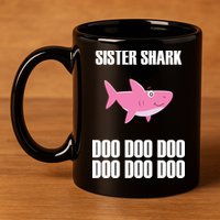 Sister Shark Doo 11oz C Handle Ceramic Mug