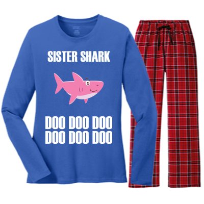 Sister Shark Doo Women's Long Sleeve Flannel Pajama Set 