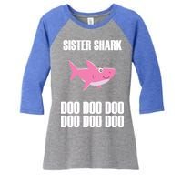 Sister Shark Doo Women's Tri-Blend 3/4-Sleeve Raglan Shirt