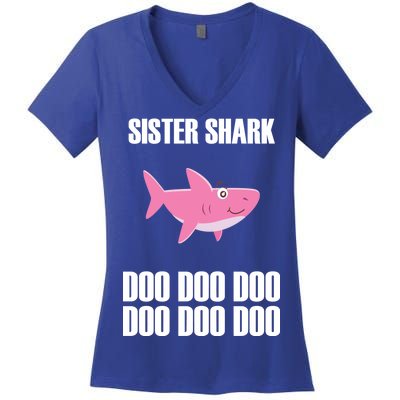 Sister Shark Doo Women's V-Neck T-Shirt