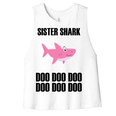 Sister Shark Doo Women's Racerback Cropped Tank