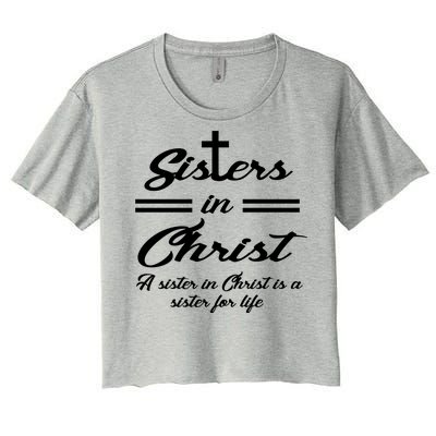 Sisters In Christ Sister For Life Women's Crop Top Tee