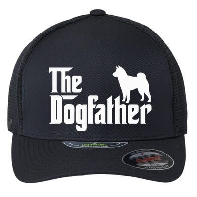 Shiba Inu The Dogfather Dog Dad Papa Flexfit Unipanel Trucker Cap