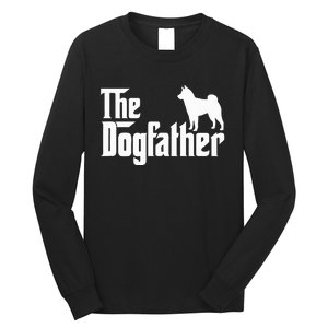 Shiba Inu The Dogfather Dog Dad Papa Long Sleeve Shirt