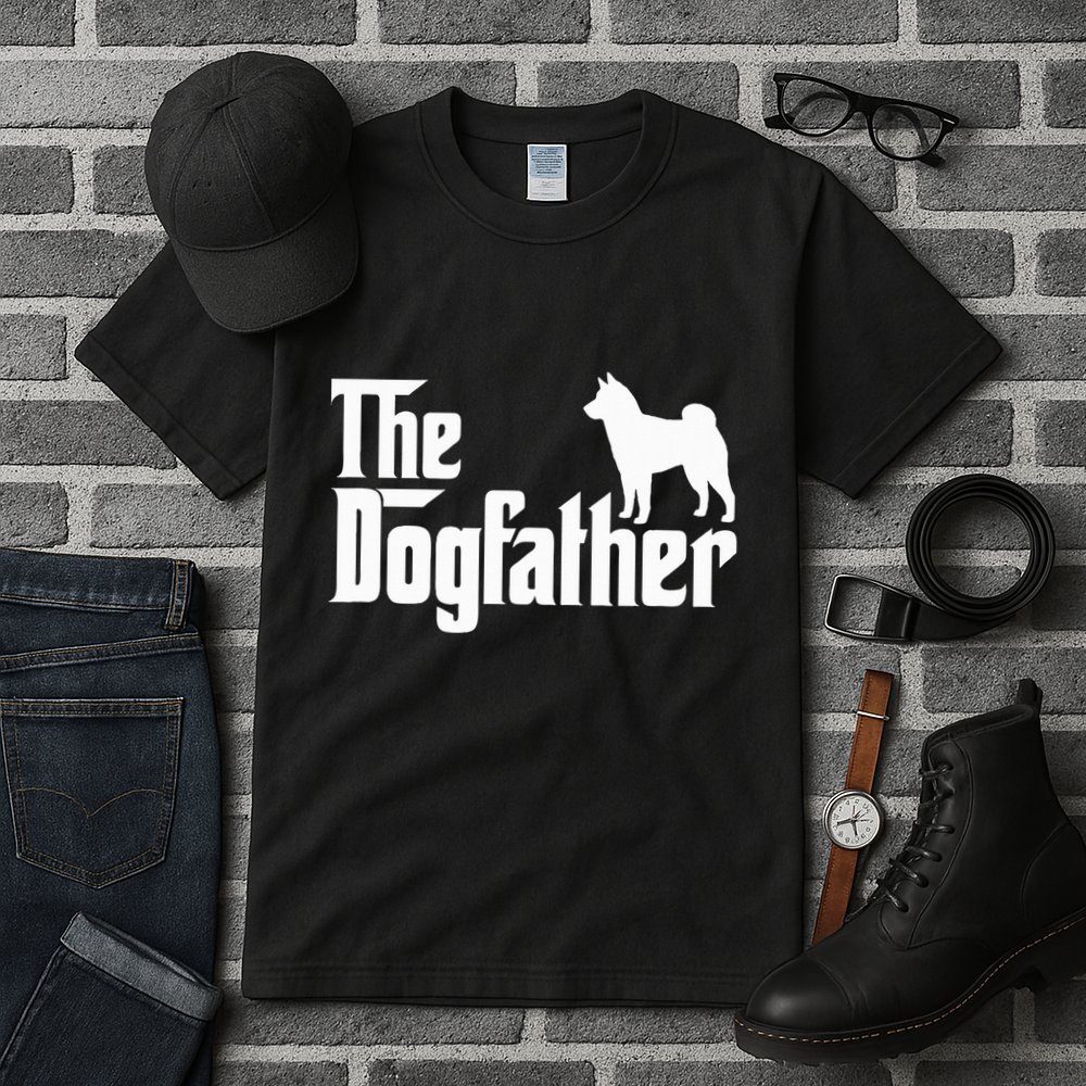 Shiba Inu The Dogfather Dog Dad Papa Tall T-Shirt