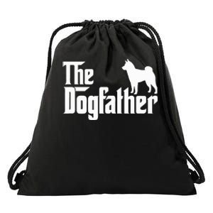 Shiba Inu The Dogfather Dog Dad Papa Drawstring Bag