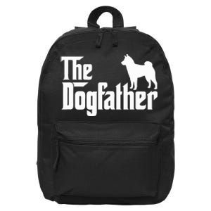 Shiba Inu The Dogfather Dog Dad Papa 16 in Basic Backpack