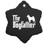 Shiba Inu The Dogfather Dog Dad Papa Ceramic Star Ornament