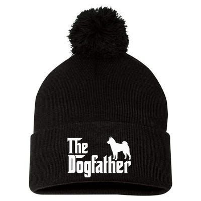 Shiba Inu The Dogfather Dog Dad Papa Pom Pom 12in Knit Beanie