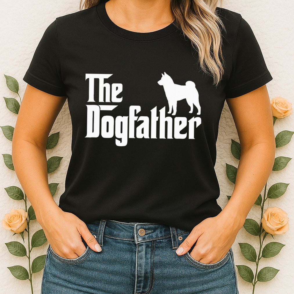 Shiba Inu The Dogfather Dog Dad Papa Womens T-Shirt