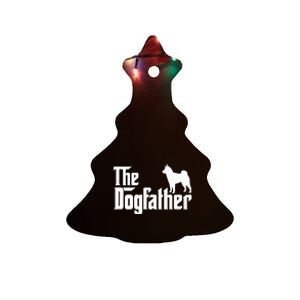 Shiba Inu The Dogfather Dog Dad Papa Ceramic Tree Ornament