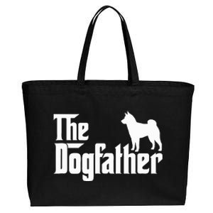 Shiba Inu The Dogfather Dog Dad Papa Cotton Canvas Jumbo Tote