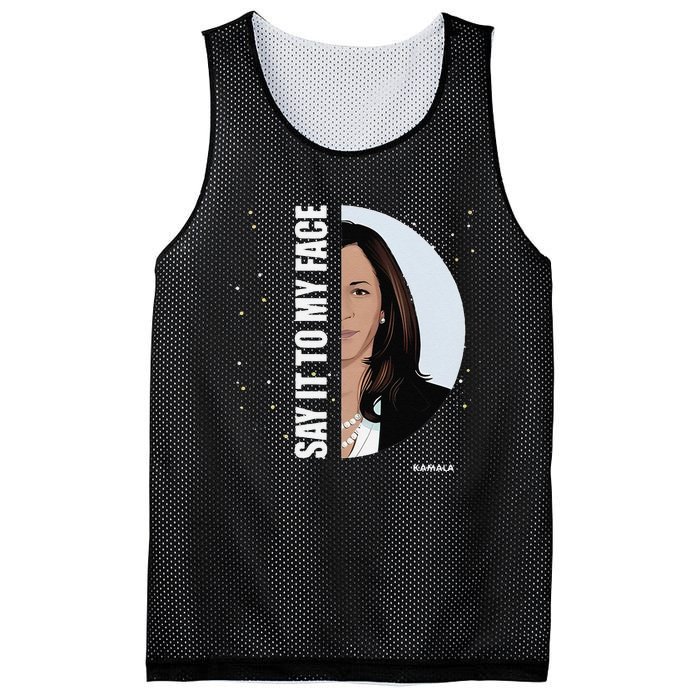 Say It To My Face Kamala Mesh Reversible Basketball Jersey Tank