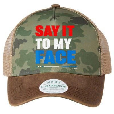 Say It To My Face Kamala Harris 2024 Legacy Tie Dye Trucker Hat